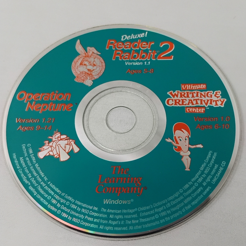 3 In 1 Educational Learning Video Games PC Homeschool Math English & Creativity